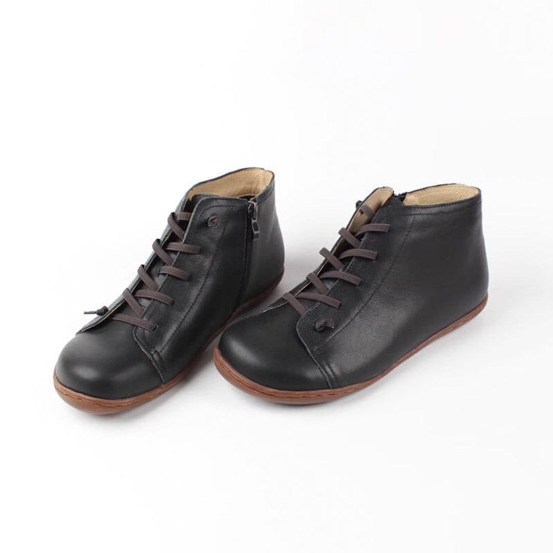 Florence | Women's Lace-Up Suede Leather Ankle Boots Side-Zip