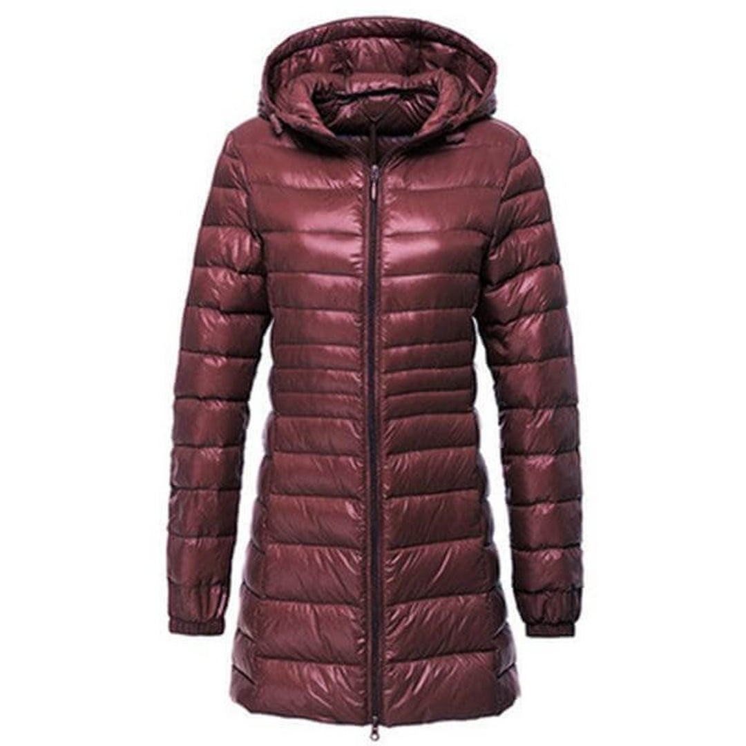Florence | Women's Ladies Puffer Jacket Long Quilted Hooded Coat