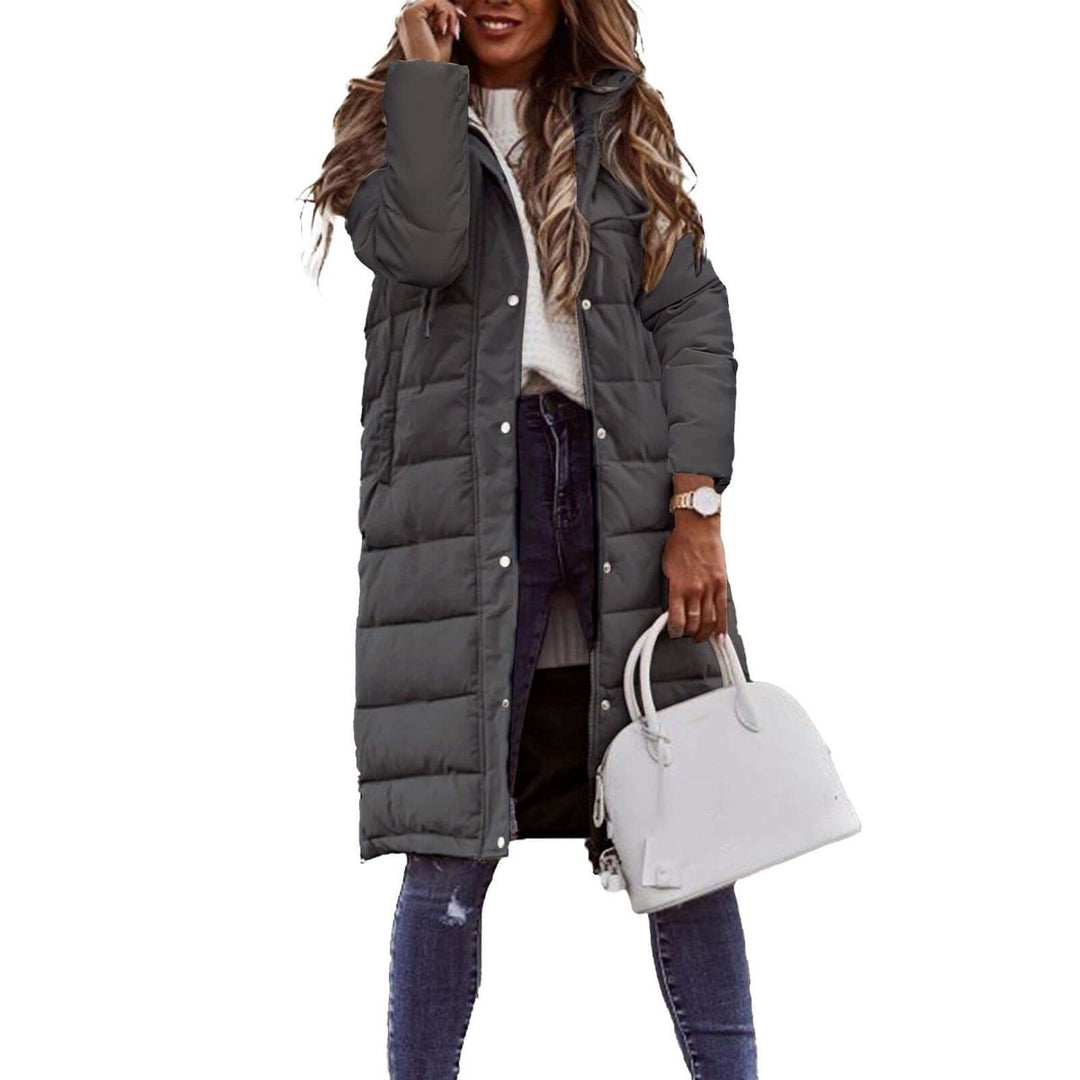 Evelyn | Women's Ladies Puffer Jacket Long Quilted Hooded Winter Coat