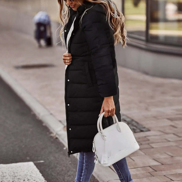 Evelyn | Women's Ladies Puffer Jacket Long Quilted Hooded Winter Coat