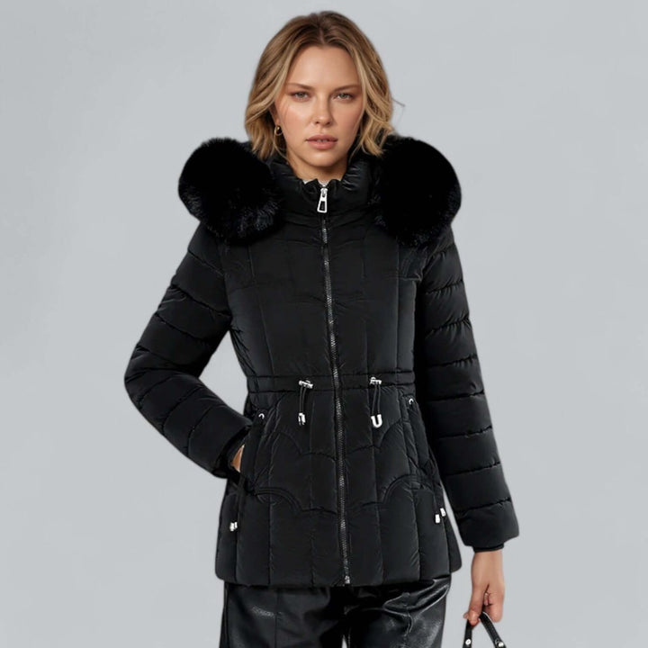 Lily | Women's Ladies Puffer Jacket Padded Coat Faux Fur Hood