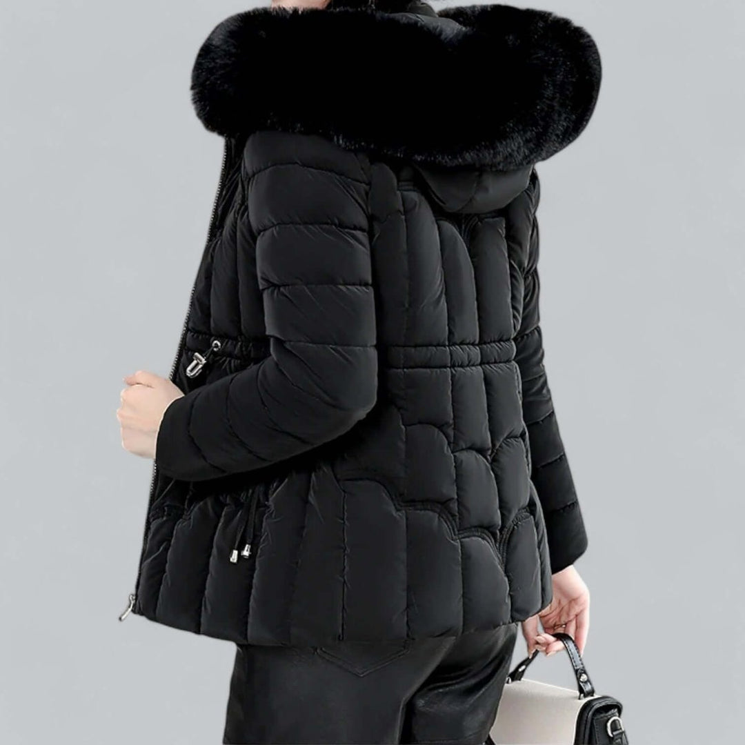 Lily | Women's Ladies Puffer Jacket Padded Coat Faux Fur Hood