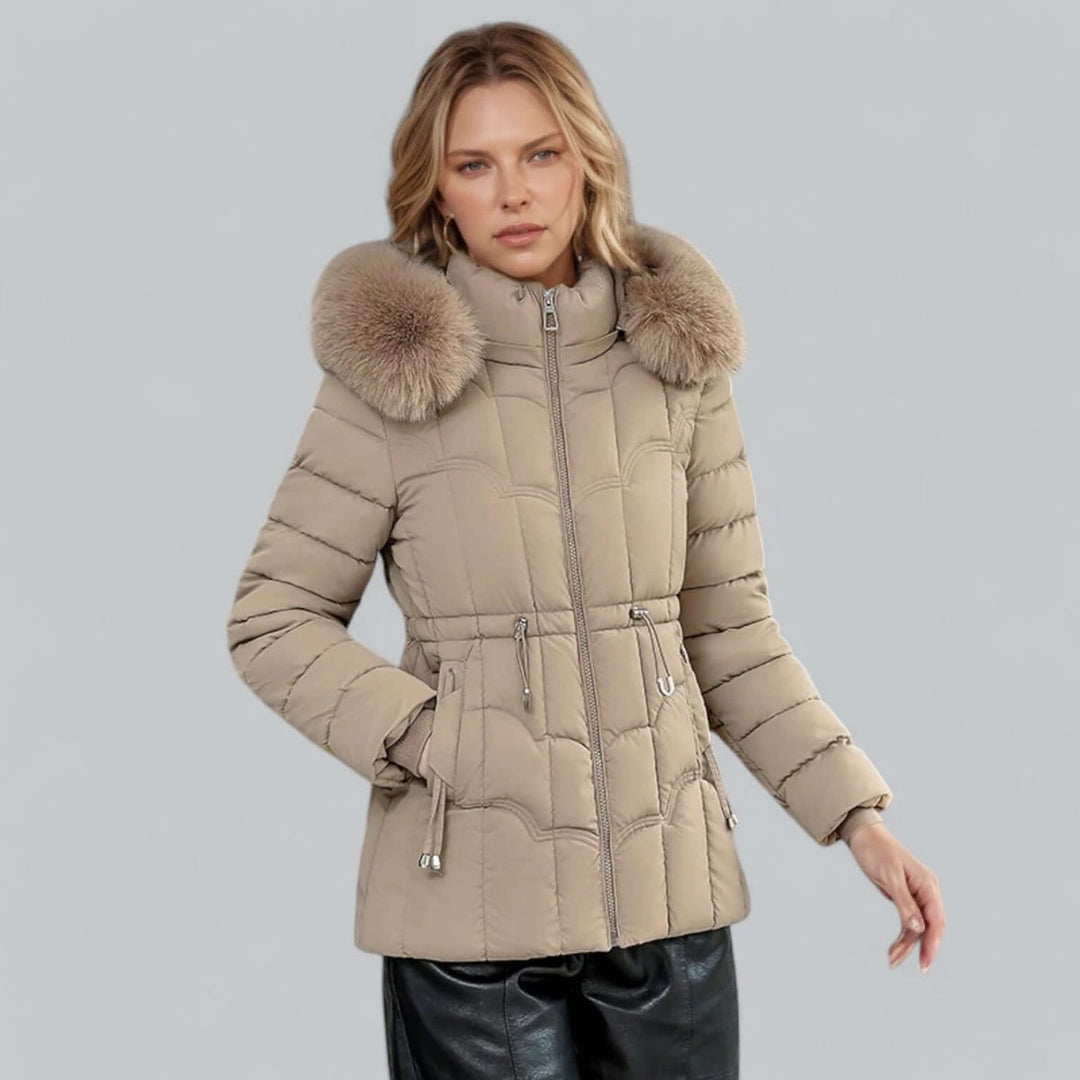 Lily | Women's Ladies Puffer Jacket Padded Coat Faux Fur Hood
