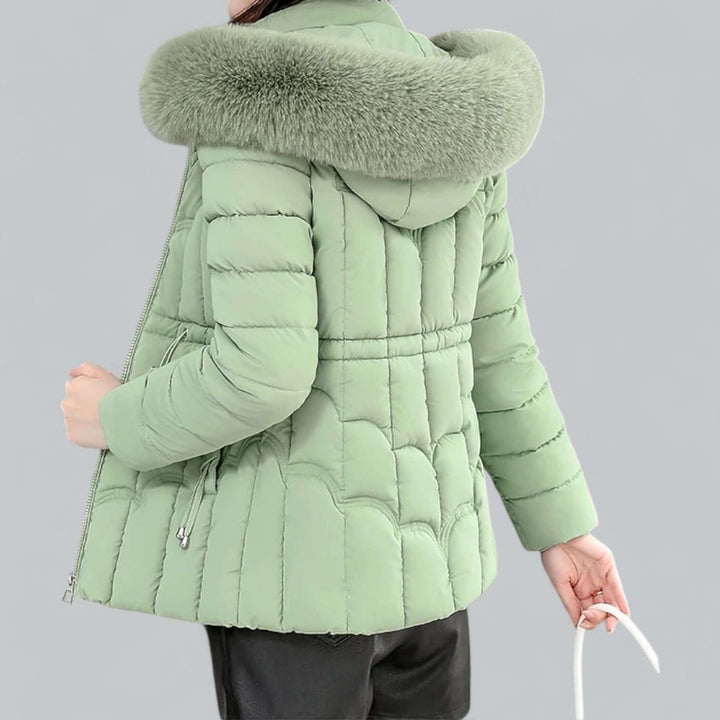 Lily | Women's Ladies Puffer Jacket Padded Coat Faux Fur Hood