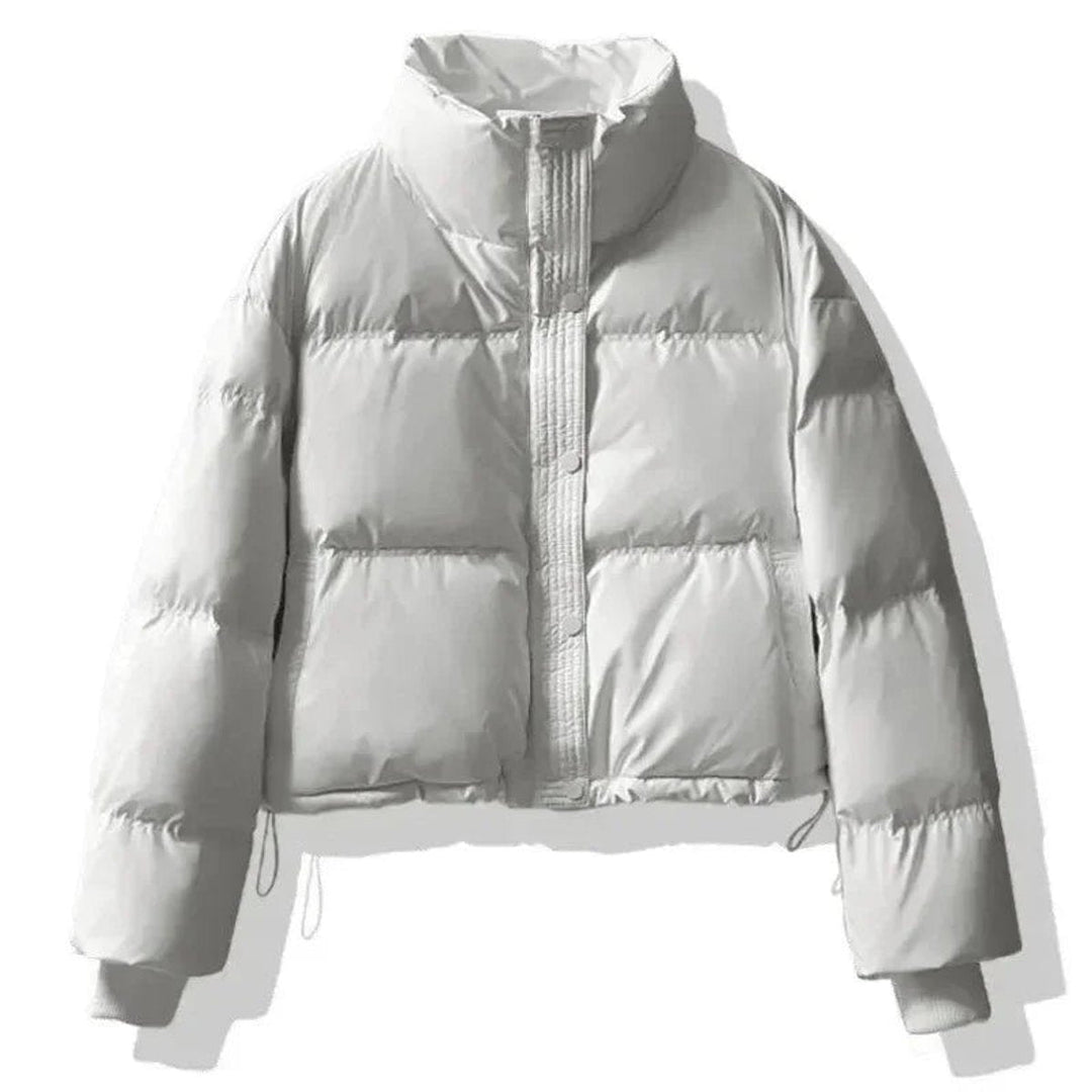 Ella | Women's Ladies Puffer Jacket Short Cropped PU Winter Coat