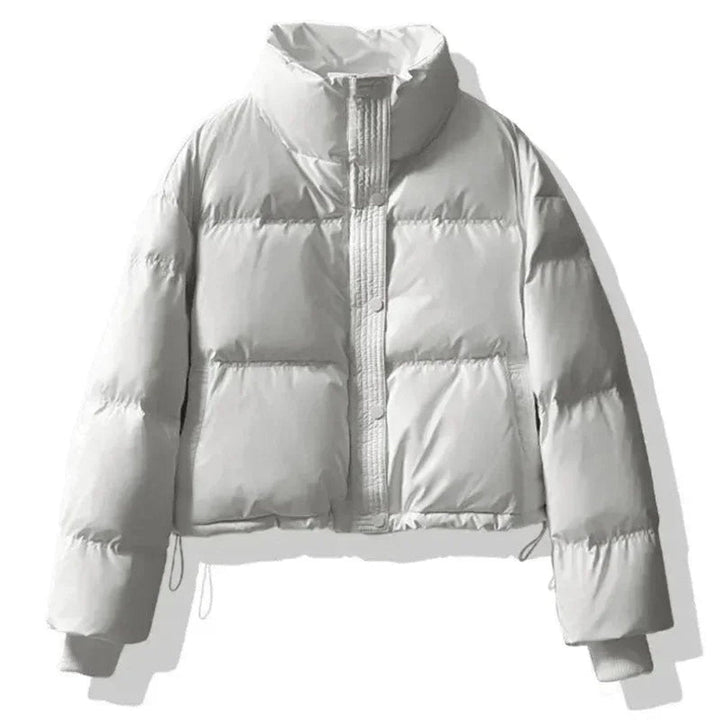 Ella | Women's Ladies Puffer Jacket Short Cropped PU Winter Coat
