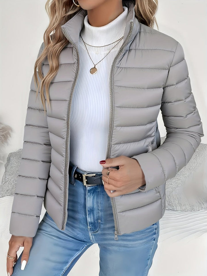 Florence | Women's Ladies Puffer Jacket Slim-Fit Quilted Winter Coat Stand Collar