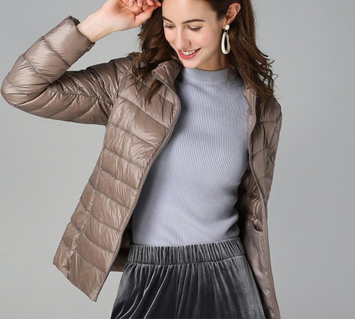 Florence | Women's Ladies Puffer Jacket Slim-Fit Quilted Winter Coat Stand Collar