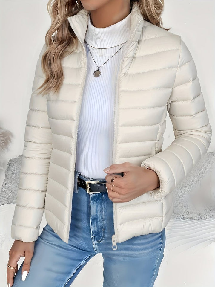 Florence | Women's Ladies Puffer Jacket Slim-Fit Quilted Winter Coat Stand Collar