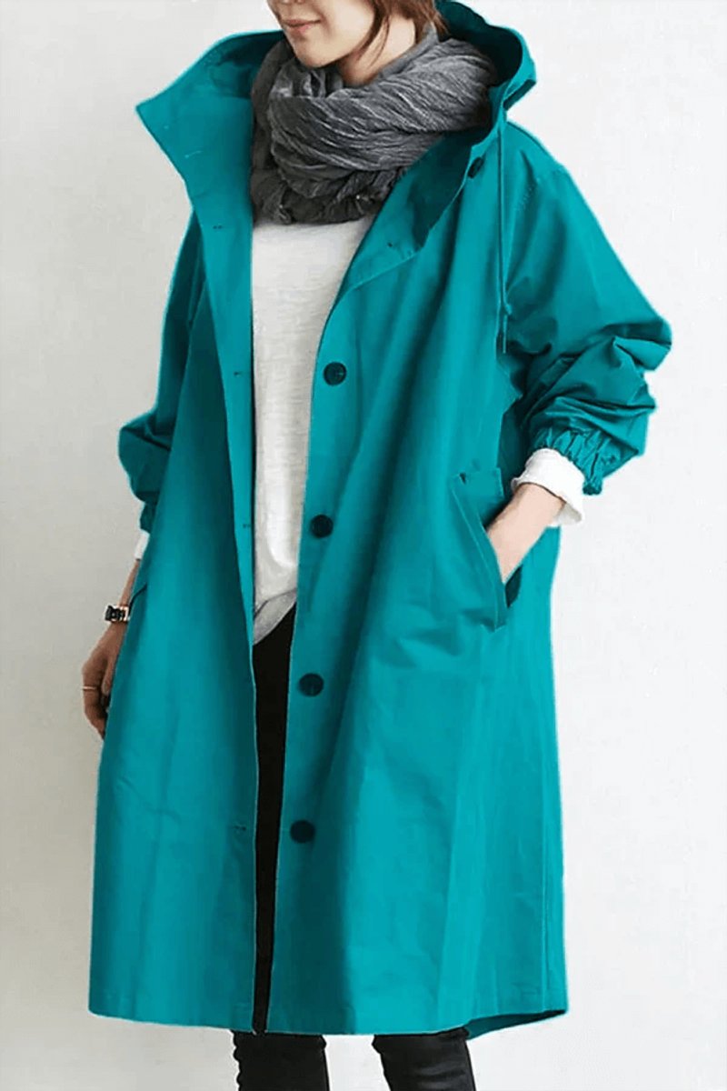 Amelia | Women's Lightweight Hooded Waterproof Trench Coat