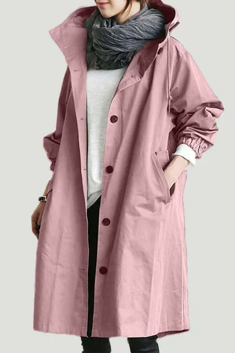 Amelia | Women's Lightweight Hooded Waterproof Trench Coat