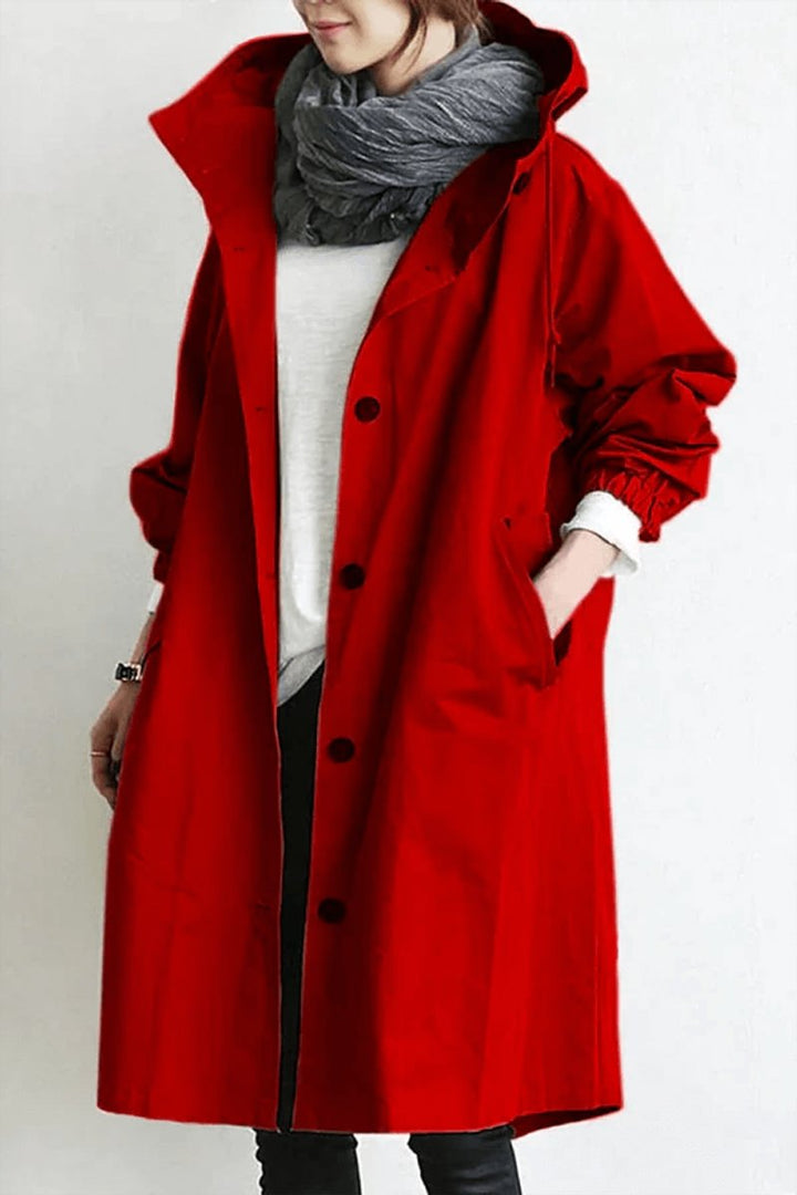 Amelia | Women's Lightweight Hooded Waterproof Trench Coat