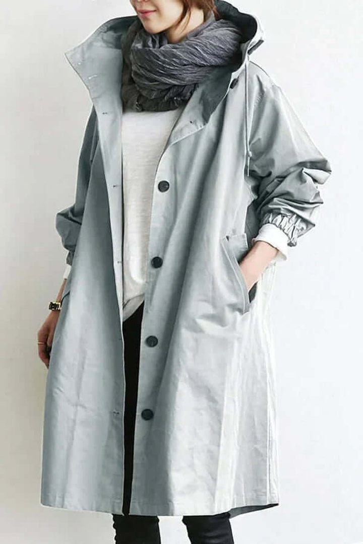 Amelia | Women's Lightweight Hooded Waterproof Trench Coat