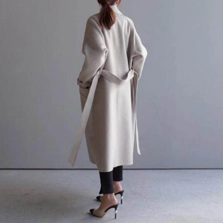Lily | Women's Long Double-Breasted Wool Coat Belted Trench