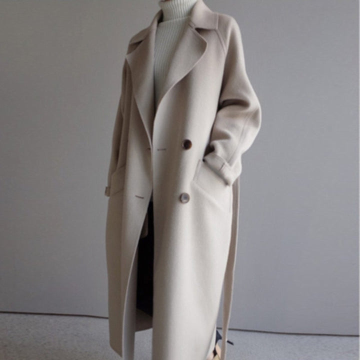 Lily | Women's Long Double-Breasted Wool Coat Trench Coat