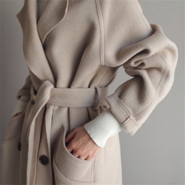 Lily | Women's Long Double-Breasted Wool Coat Trench Coat