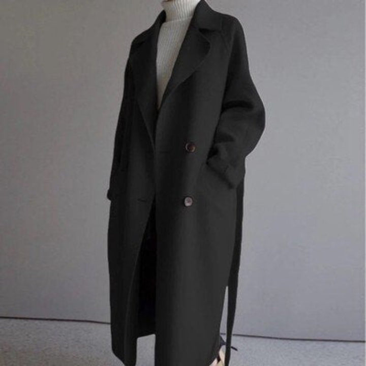 Lily | Women's Long Double-Breasted Wool Coat Trench Coat