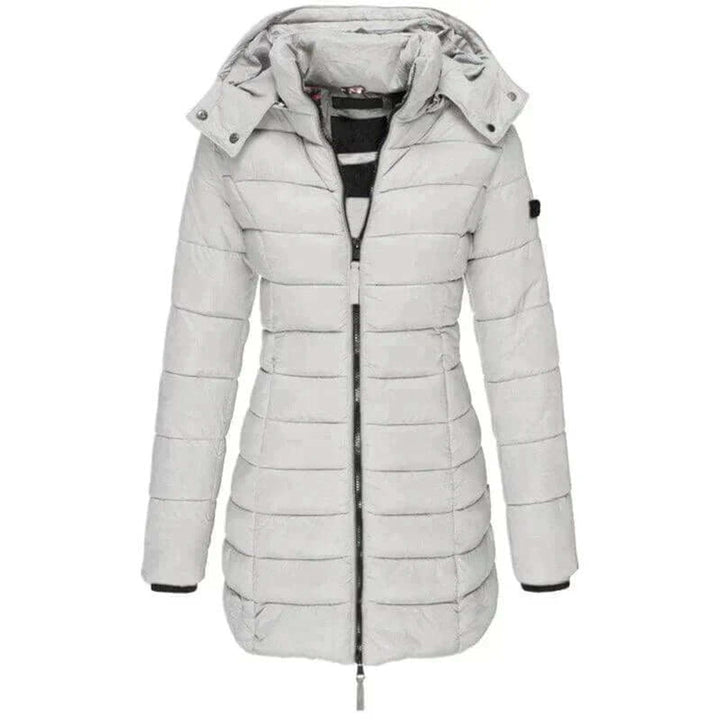 Evelyn | Women's Long Hooded Ladies Puffer Jacket Quilted Winter Coat