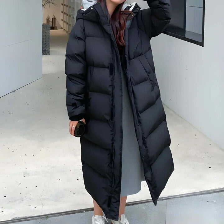 Isla | Women's Long Hooded Puffer Coat Oversized Ladies Puffer Jacket