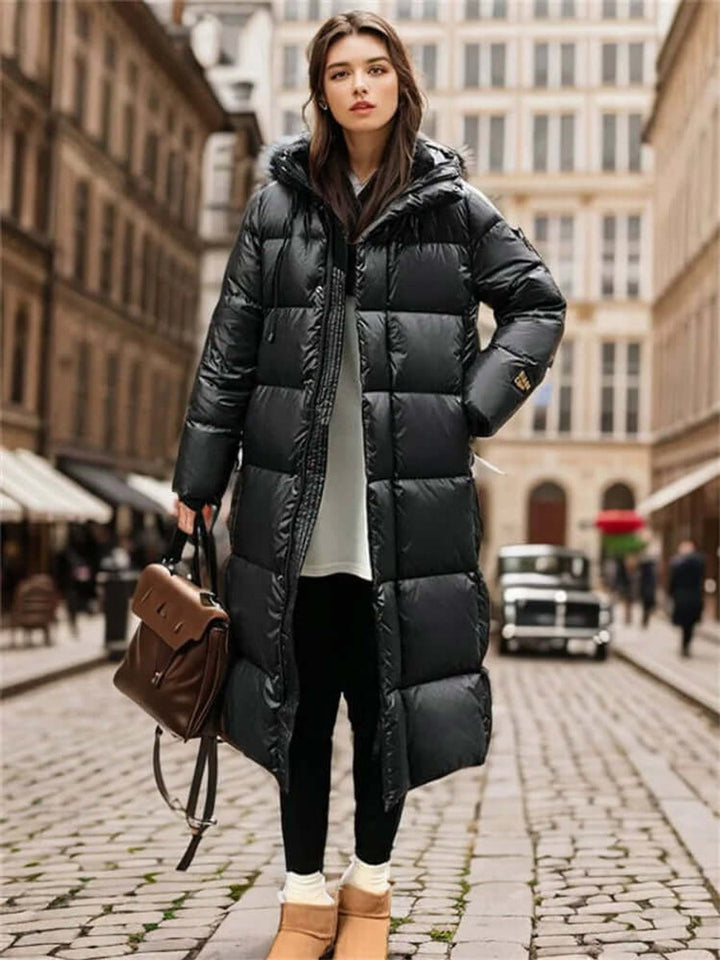 Sienna | Women's Long Hooded Puffer Jacket Relaxed Fit Ladies Coat