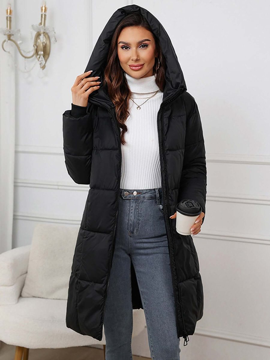Rosie | Women's Long Hooded Quilted Ladies Puffer Jacket Coat