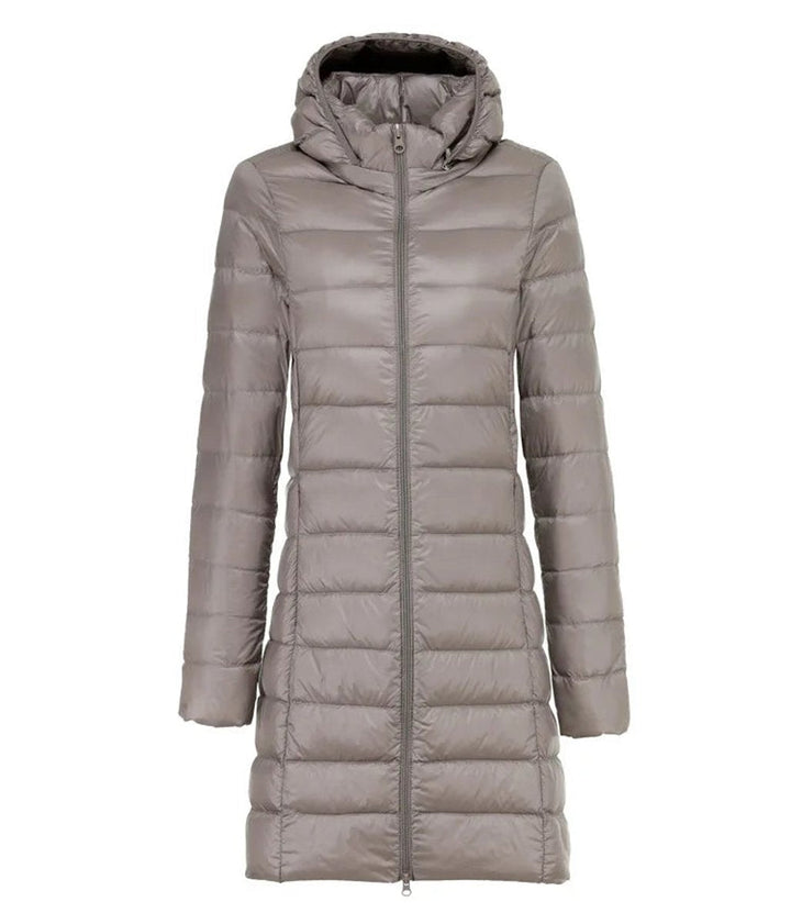Olivia | Women's Long Hooded Quilted Ladies Puffer Jacket Coat