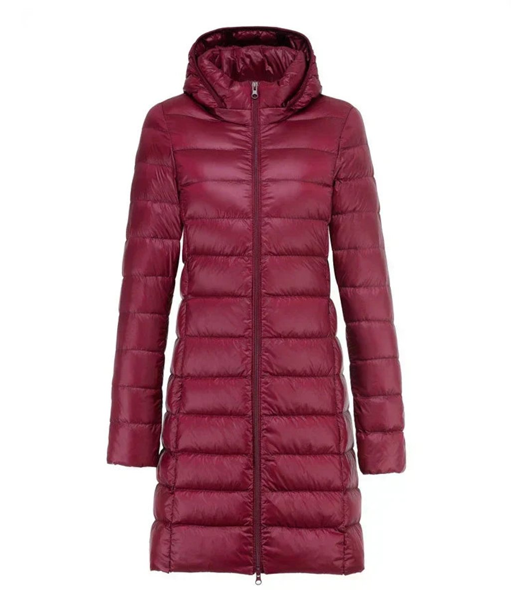 Olivia | Women's Long Hooded Quilted Ladies Puffer Jacket Coat