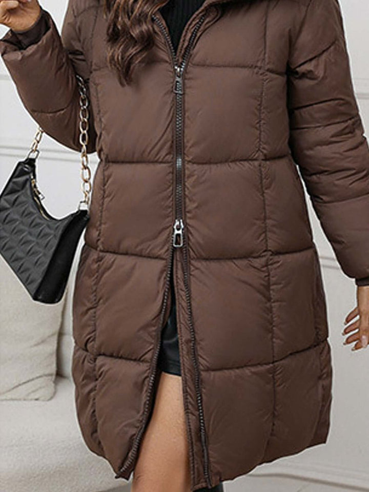 Rosie | Women's Long Hooded Quilted Ladies Puffer Jacket Coat