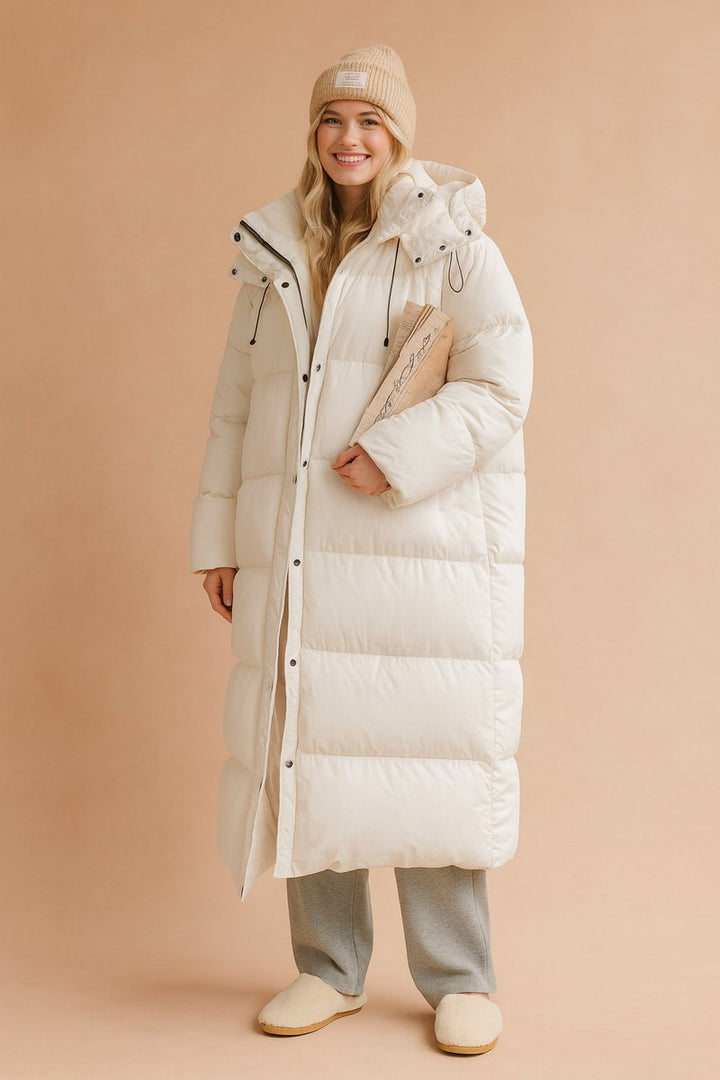 Sophie | Women's Long Hooded Quilted Ladies Puffer Jacket Coat