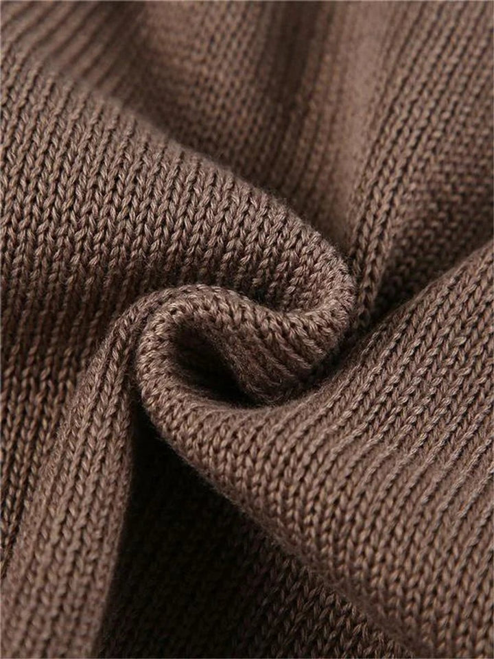 Aria | Women's Open-Back Knit Jumper Flared Cuffs Boat Neck