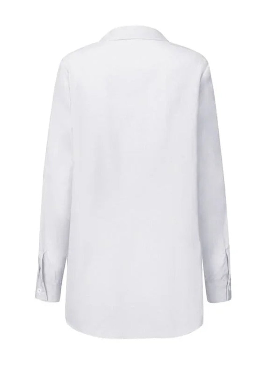 Lily | Women's Long-Sleeve Tie-Belt Wrap Blouse Open Collar