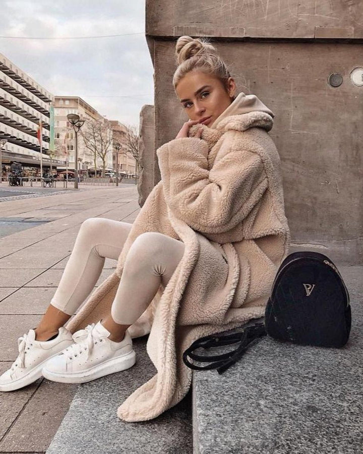 Scarlett | Women's Long Teddy Coat Oversized Fluffy Faux Fur Winter Coat