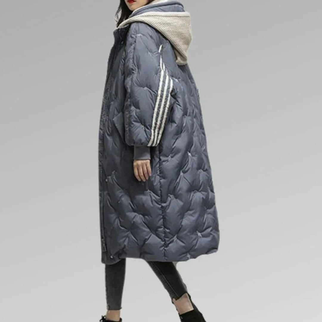Grace | Women's Longline Quilted Hooded Puffer Coat Ladies Winter Jacket
