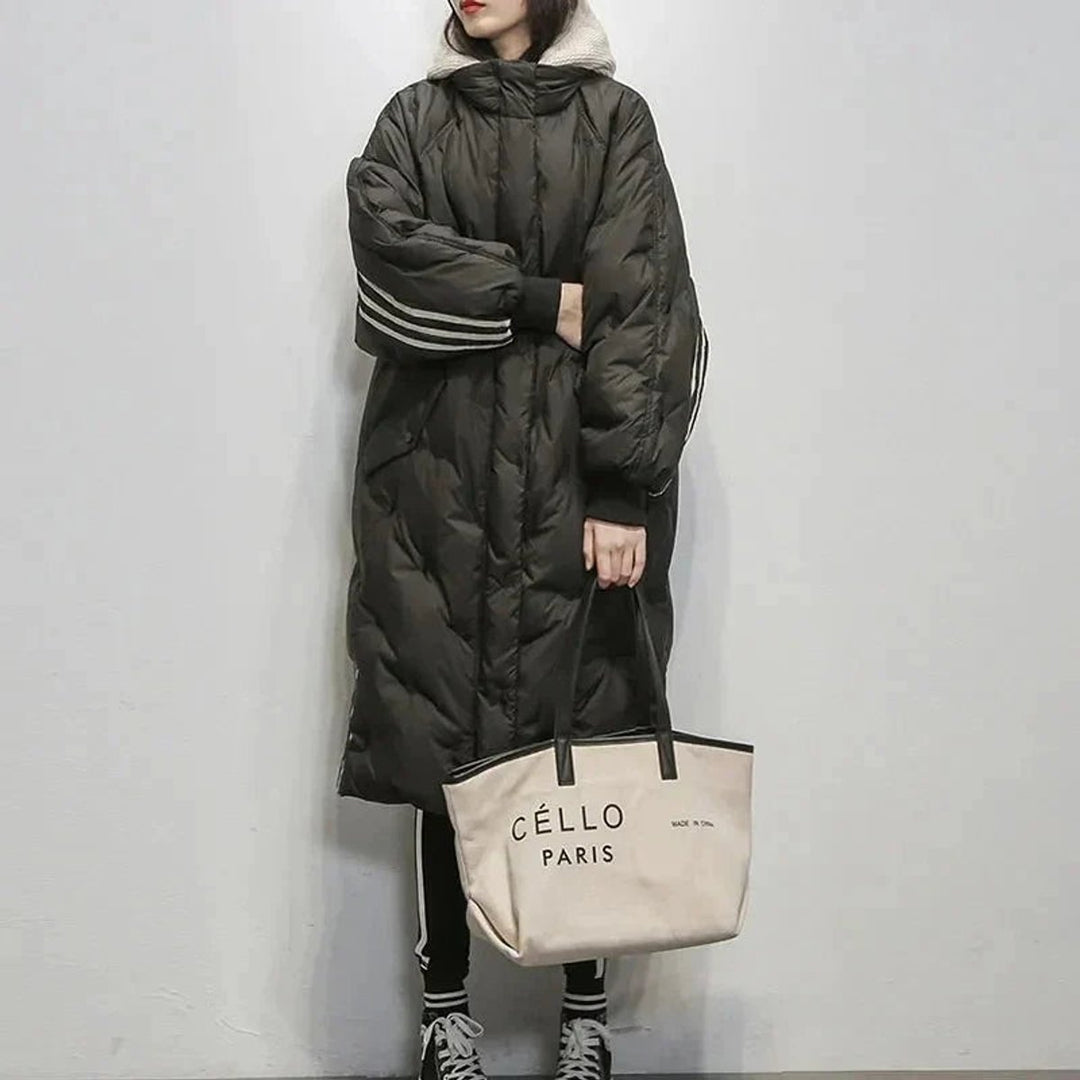 Grace | Women's Longline Quilted Hooded Puffer Coat Ladies Winter Jacket