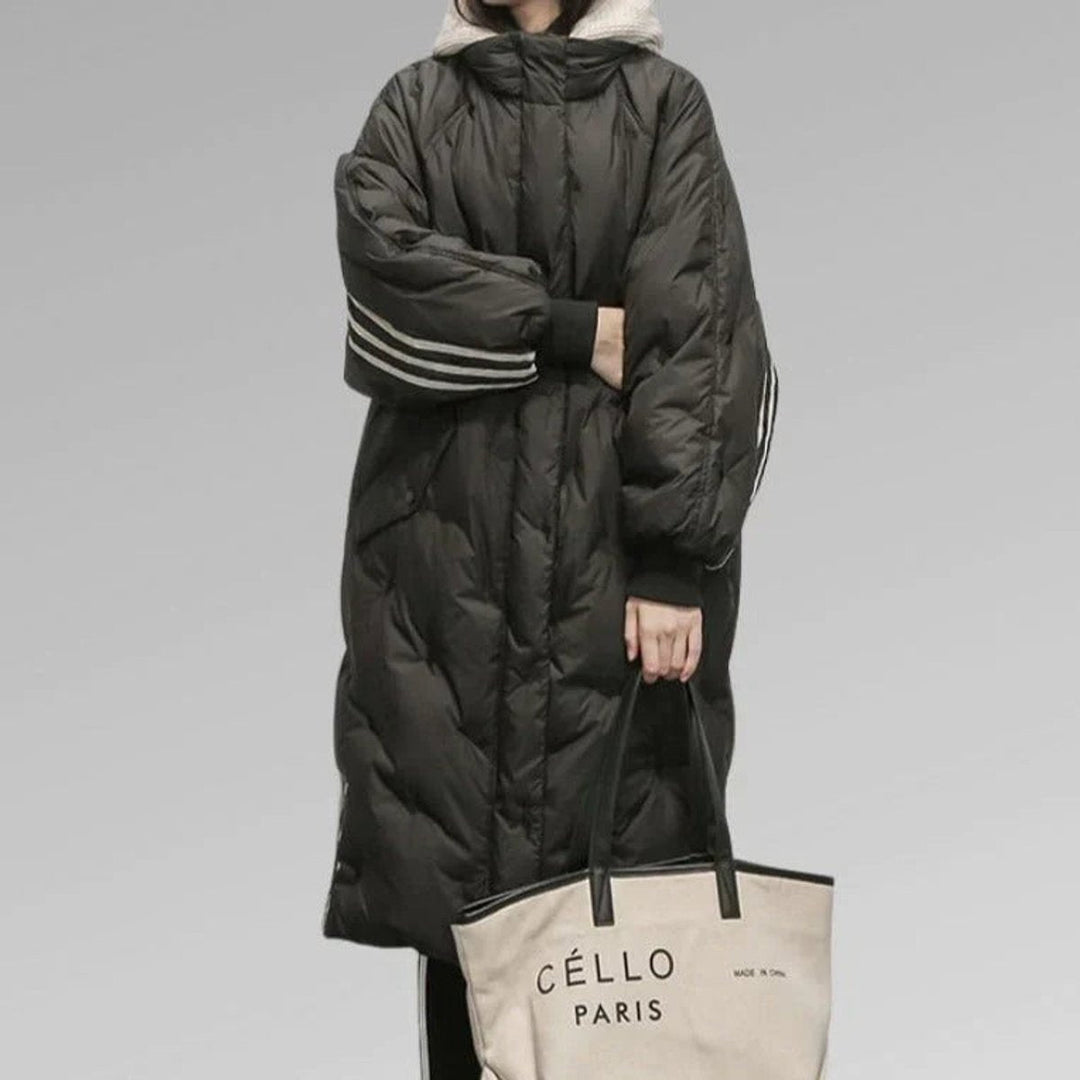 Grace | Women's Longline Quilted Hooded Puffer Coat Ladies Winter Jacket