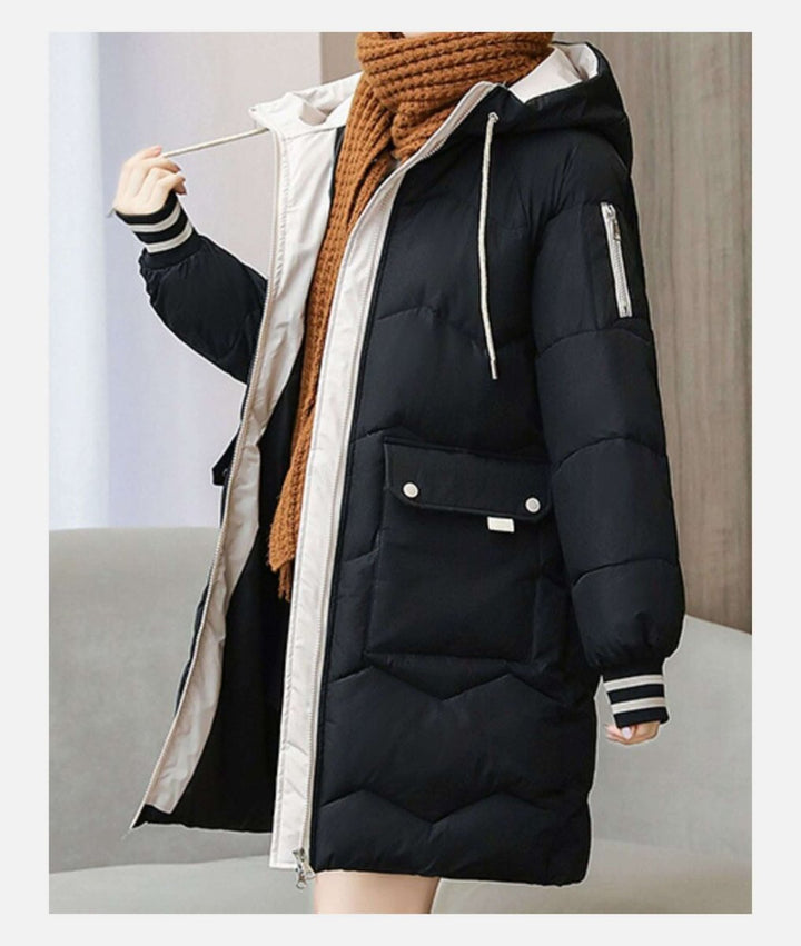 Sienna | Women's Longline Quilted Hooded Puffer Jacket Ladies Winter Coat