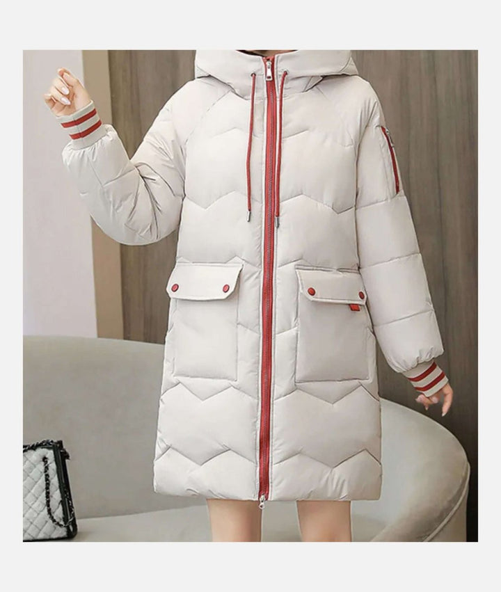 Sienna | Women's Longline Quilted Hooded Puffer Jacket Ladies Winter Coat