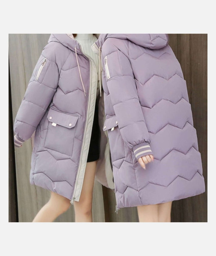 Sienna | Women's Longline Quilted Hooded Puffer Jacket Ladies Winter Coat