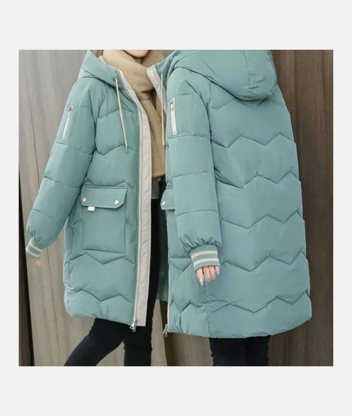 Sienna | Women's Longline Quilted Hooded Puffer Jacket Ladies Winter Coat