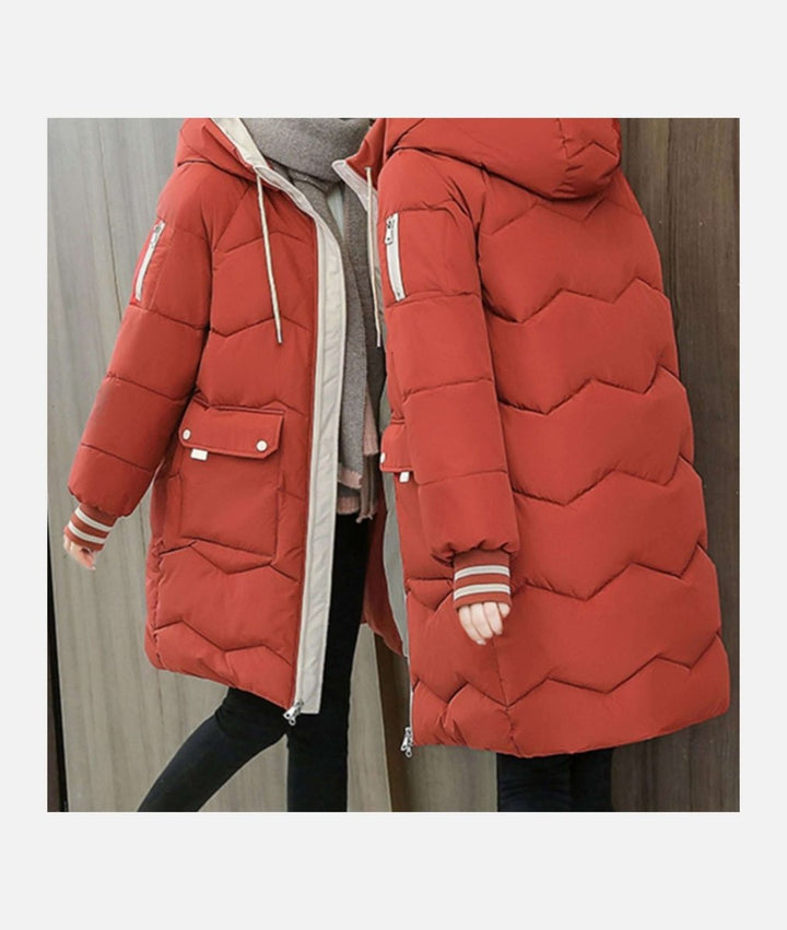 Sienna | Women's Longline Quilted Hooded Puffer Jacket Ladies Winter Coat