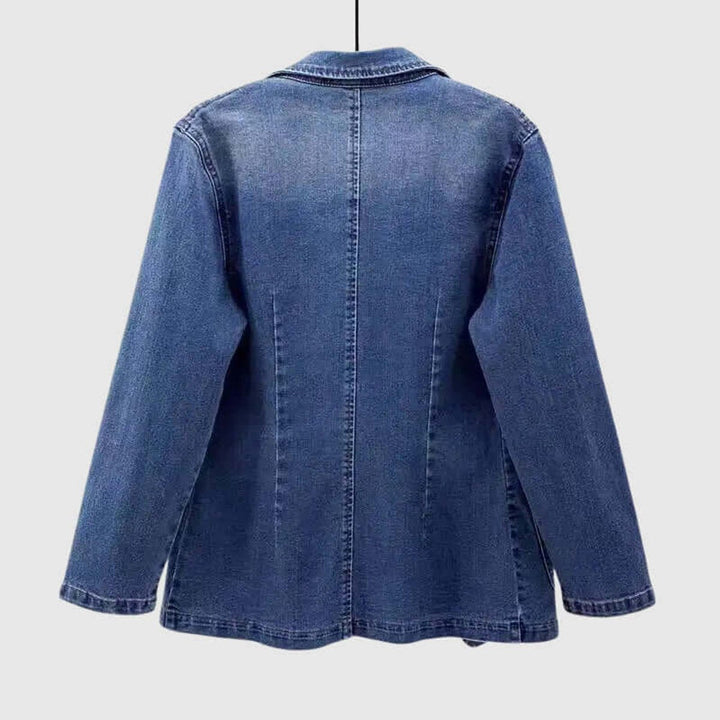 Amelia | Women's Loose Fit Collared Denim Coat Ladies Jacket