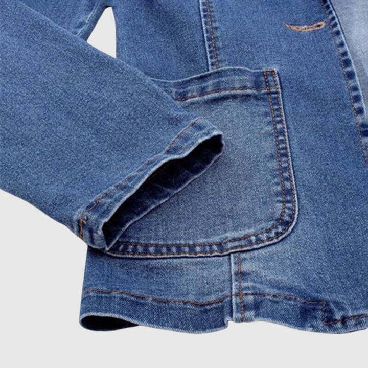Amelia | Women's Loose Fit Collared Denim Coat Ladies Jacket