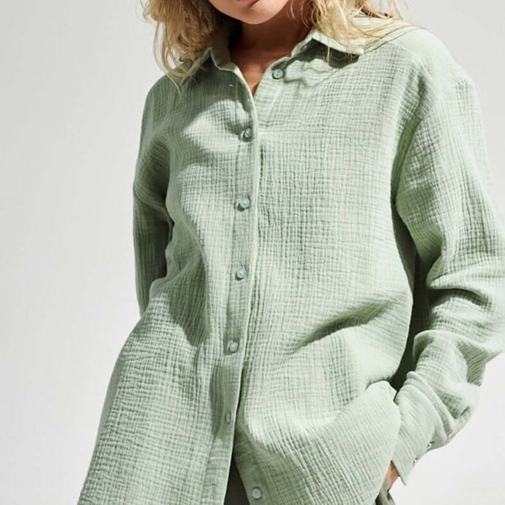 Scarlett | Women's Loose Long Sleeve Blouse Button-Up Casual Shirt