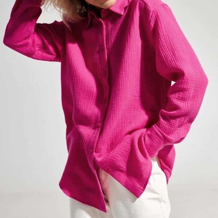 Scarlett | Women's Loose Long Sleeve Blouse Button-Up Casual Shirt