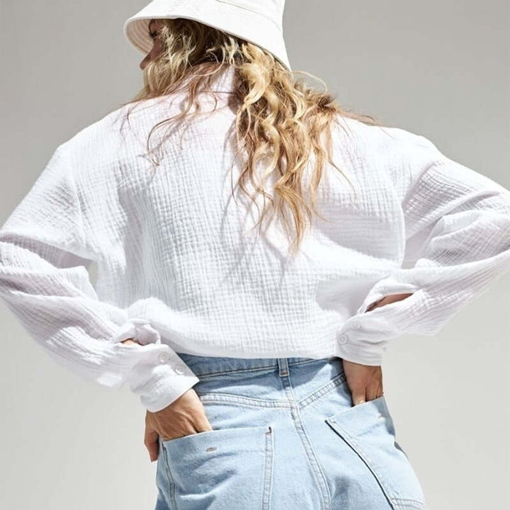 Scarlett | Women's Loose Long Sleeve Blouse Button-Up Casual Shirt