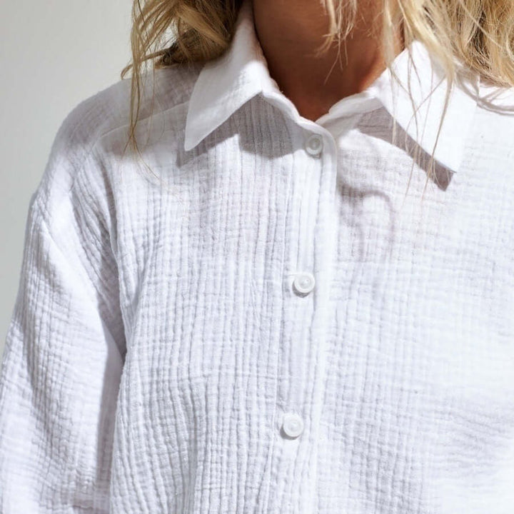 Scarlett | Women's Loose Long Sleeve Blouse Button-Up Casual Shirt