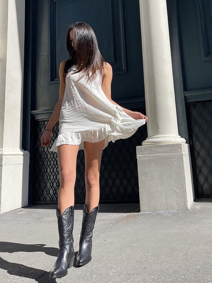 Ella | Women's Metallic Knee-High Heeled Cowboy Western Boots