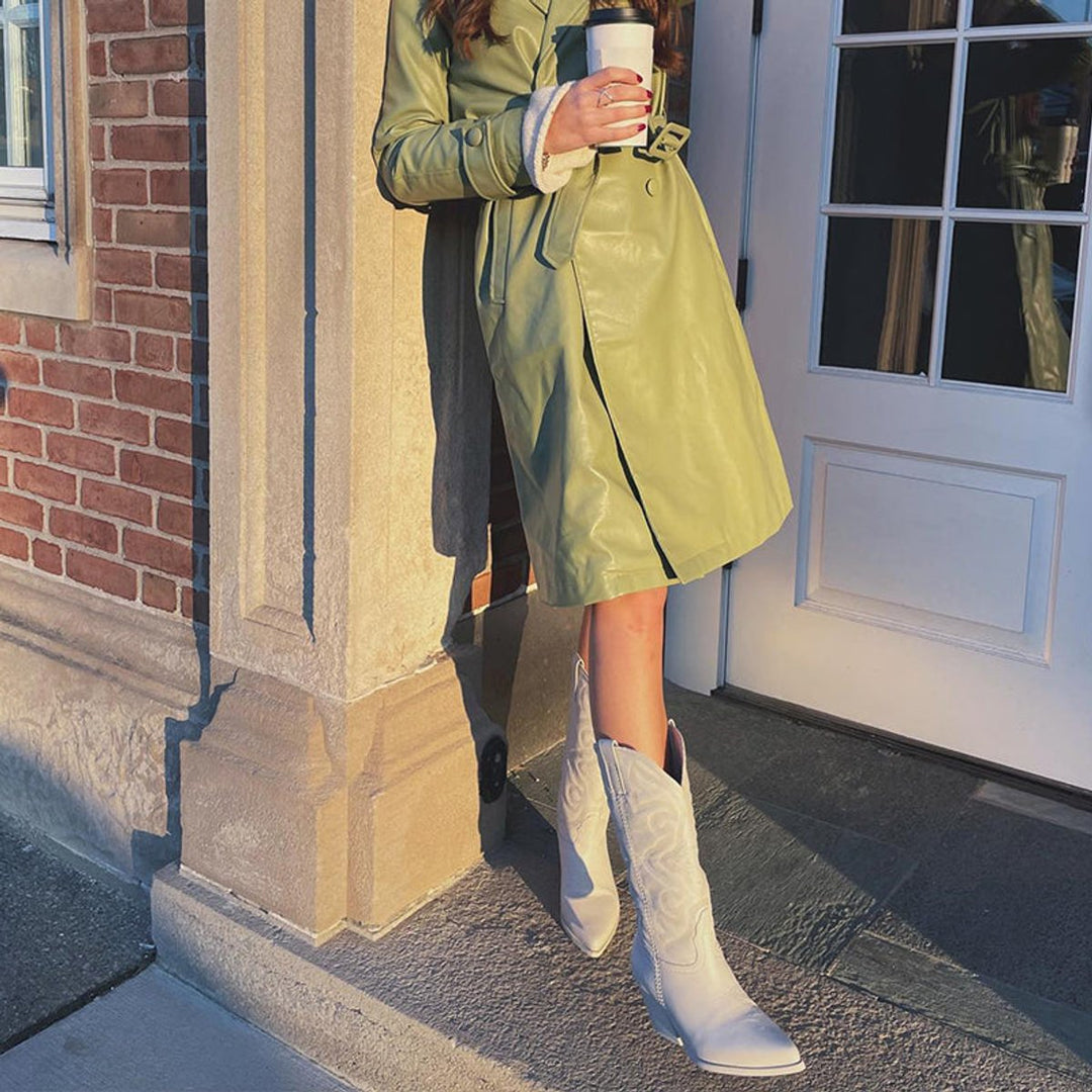 Ella | Women's Metallic Knee-High Heeled Cowboy Western Boots