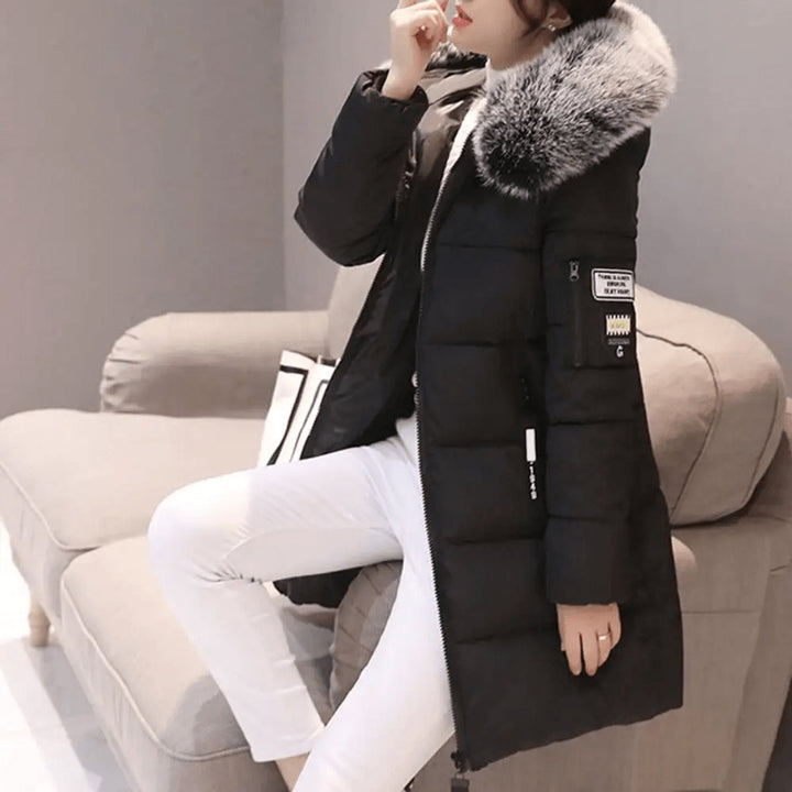 Grace | Women's Mid-Length Hooded Ladies Puffer Jacket Windproof Coat