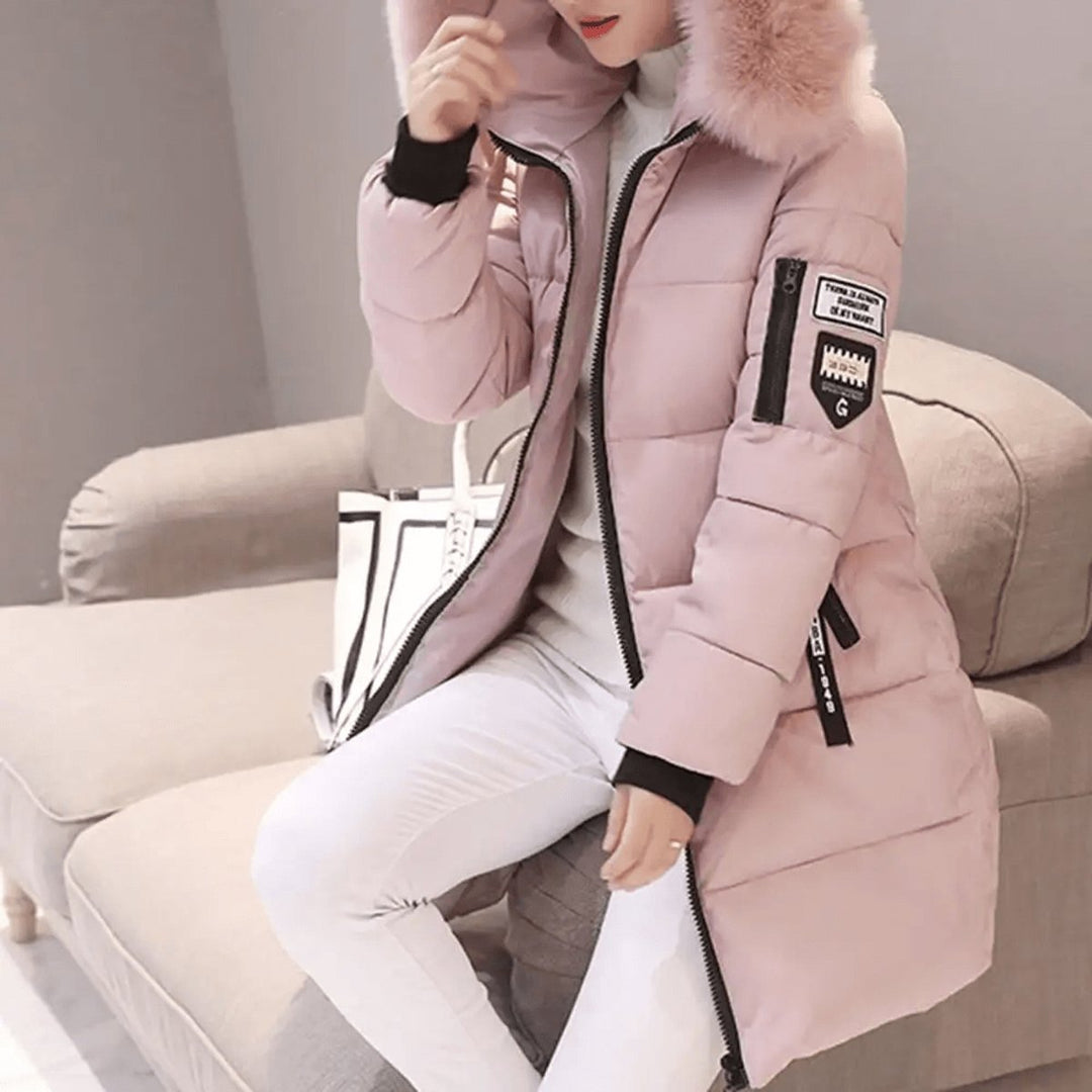 Grace | Women's Mid-Length Hooded Ladies Puffer Jacket Windproof Coat